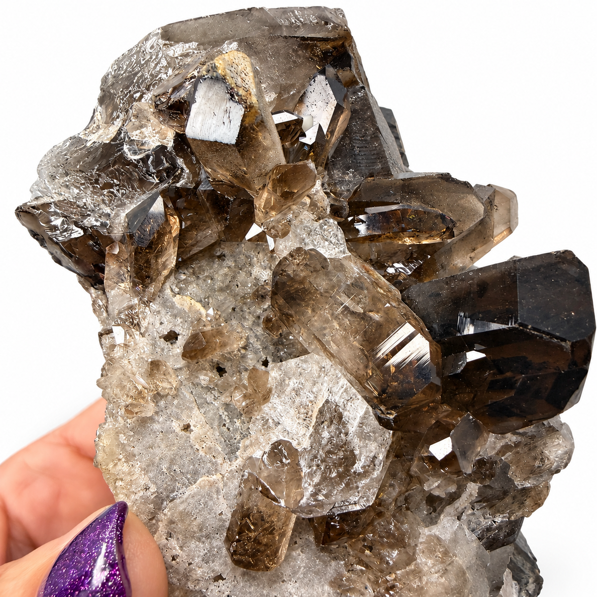 Smoky Quartz Crystal Cluster – Natural Multi-Point Specimen, One of a Kind