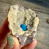 Cavansite on Heulandite Specimen