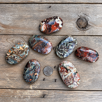 Money Agate Palm Stone – Polished Rhyolite Crystal for Abundance & Prosperity