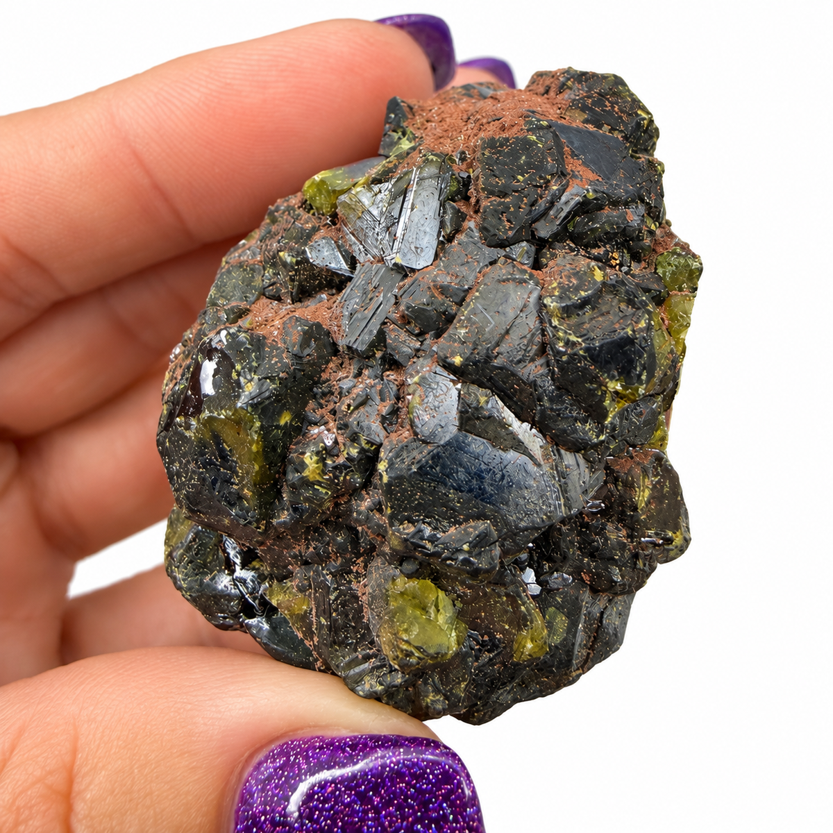 Hematite Quartz with Epidote and Pyrite – One of a Kind Mineral Specimen