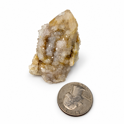 Spirit quartz point coated in lavender druzy crystals - Magick Souls