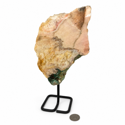 Pink Amethyst Slab on Metal Stand – Large Natural Specimen