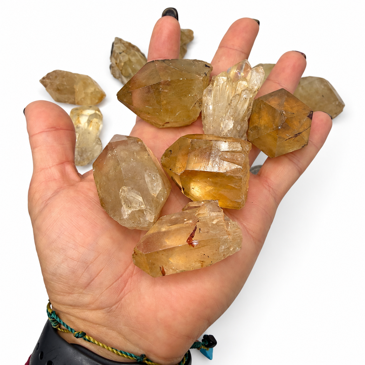 Natural citrine point in smoky honey gold, raw unheated crystal - Magick Souls