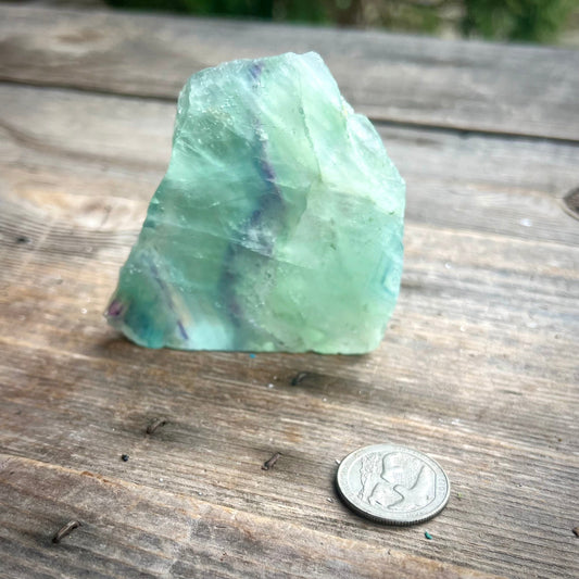 Rainbow Fluorite Flat Base One Side Polished Slab - Magick Souls