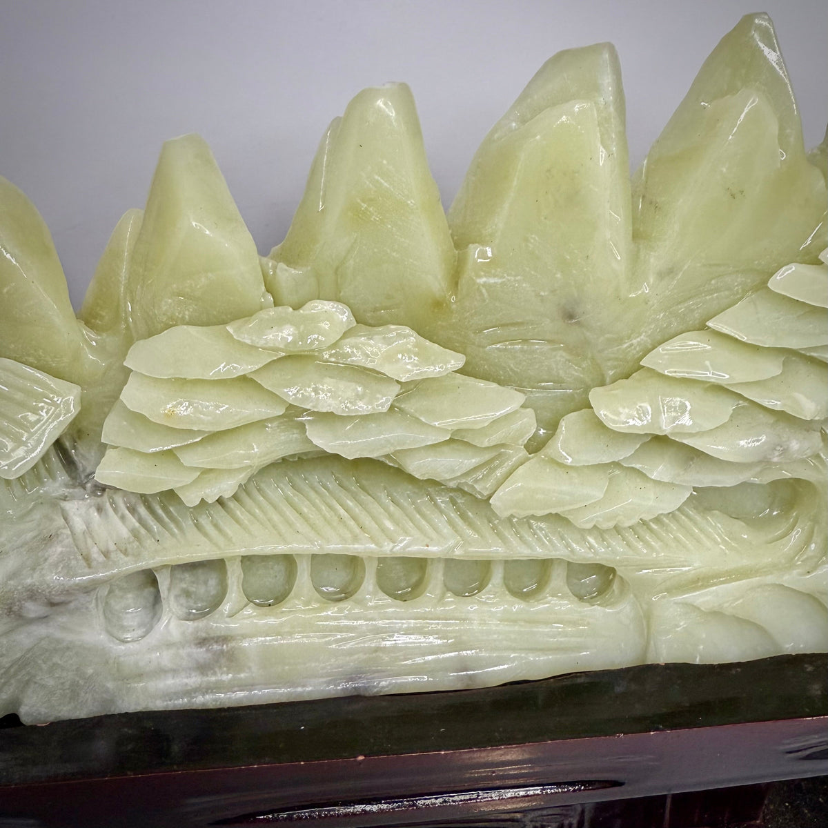 One-of-a-Kind Hand-Carved Crystal Jade Landscape Sculpture – Almost 7 Pounds!