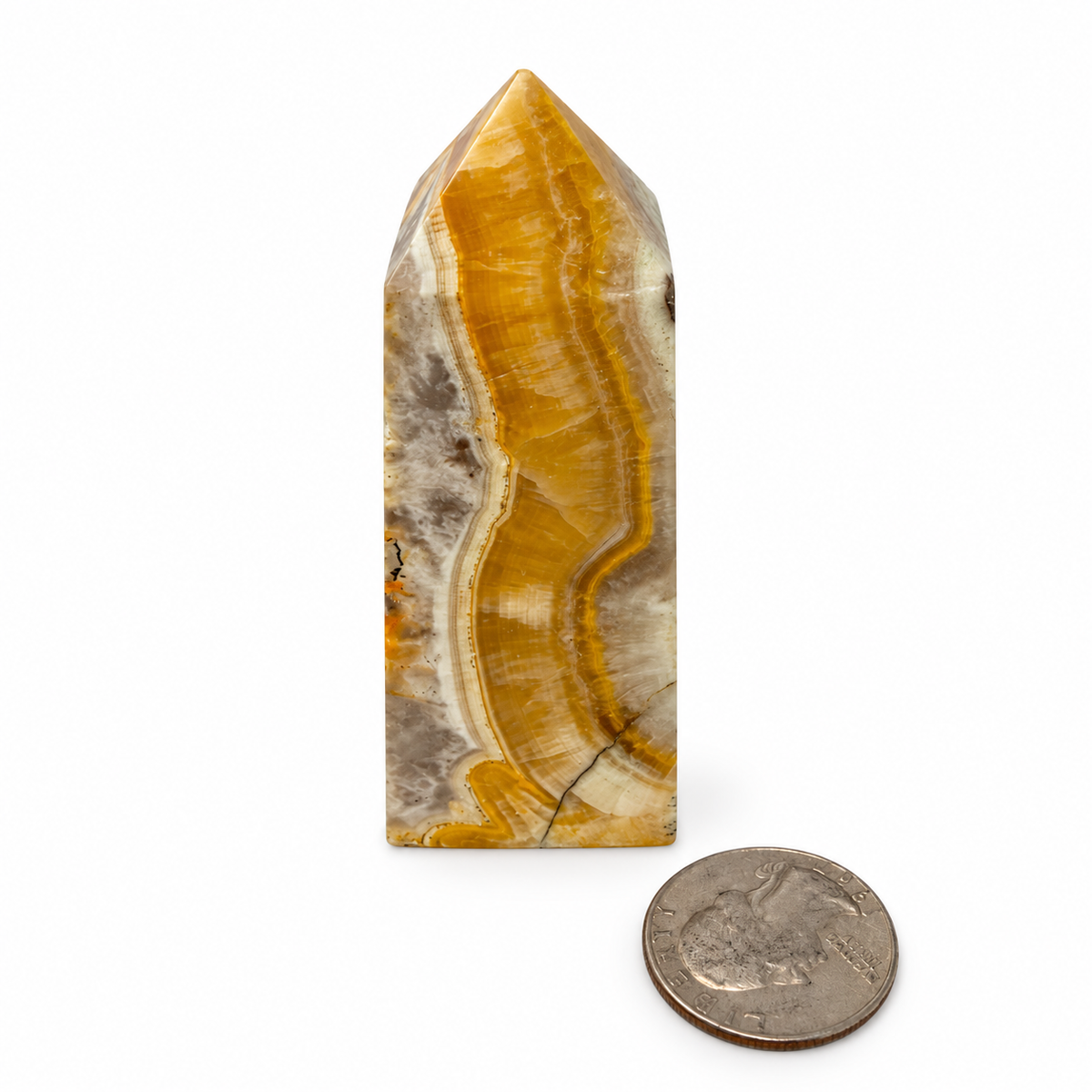 Polished bumblebee jasper crystal point from Indonesia - Magick Souls