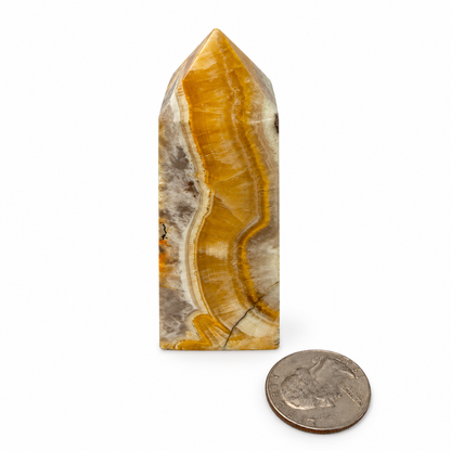 Polished bumblebee jasper crystal point from Indonesia - Magick Souls