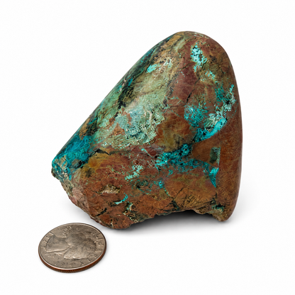 Shattuckite freeform close-up of blue and teal copper minerals - Magick Souls