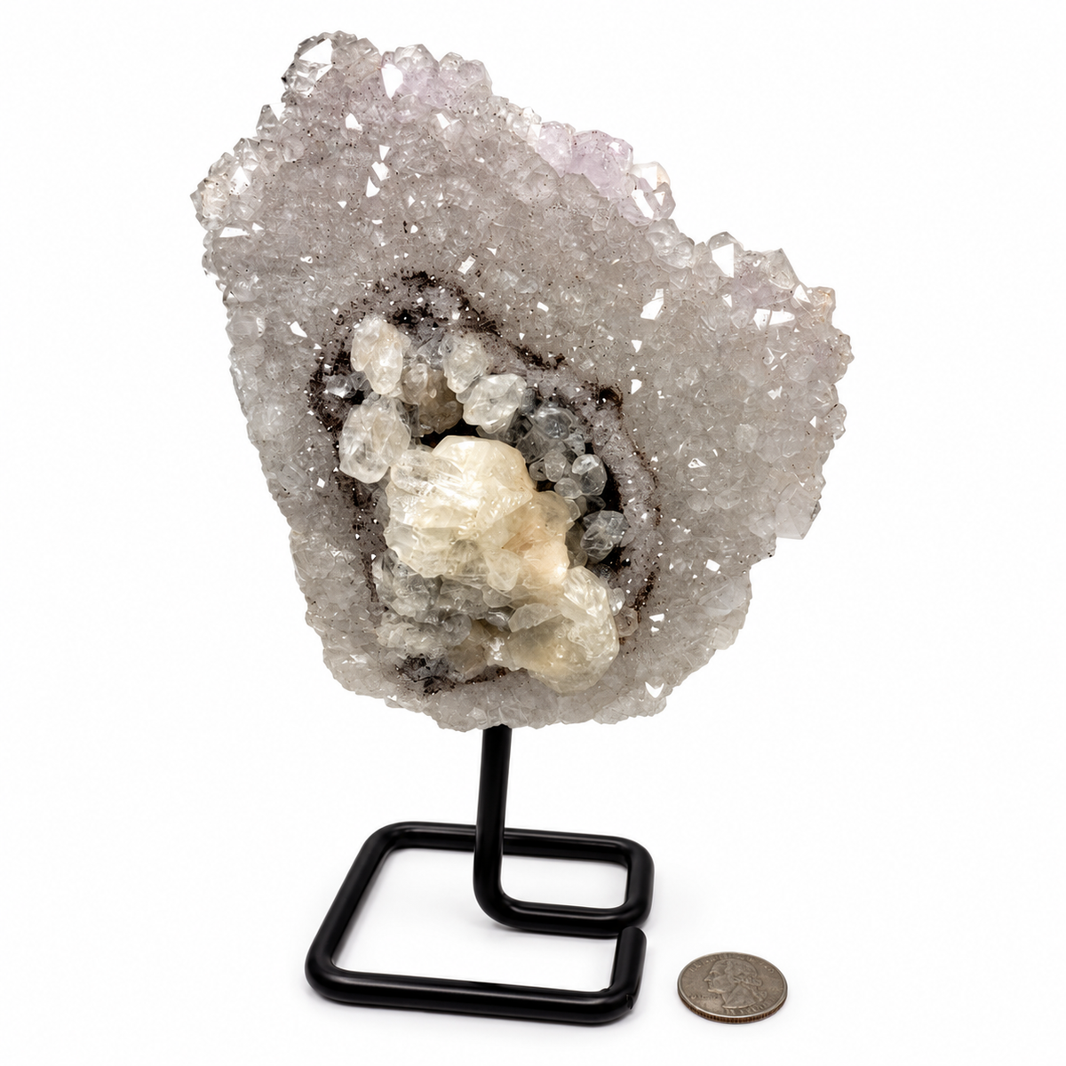 UV reactive calcite crystal center close-up, one of a kind specimen - Magick Souls