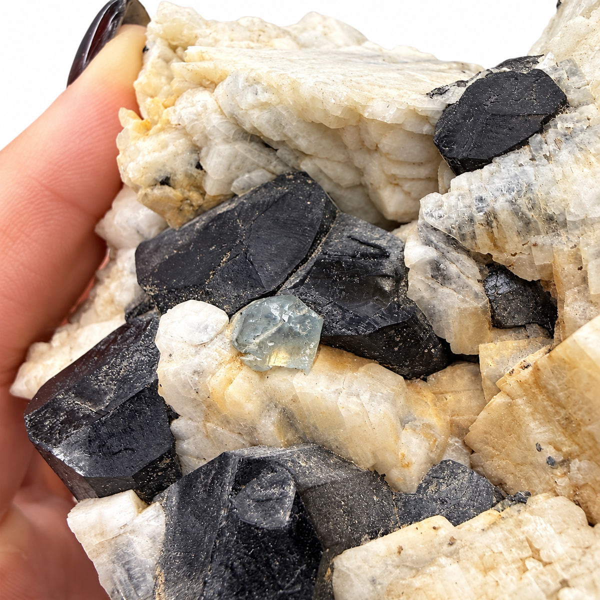 Pakistan pegmatite mineral specimen with tourmaline, aquamarine and feldspar - Magick Souls