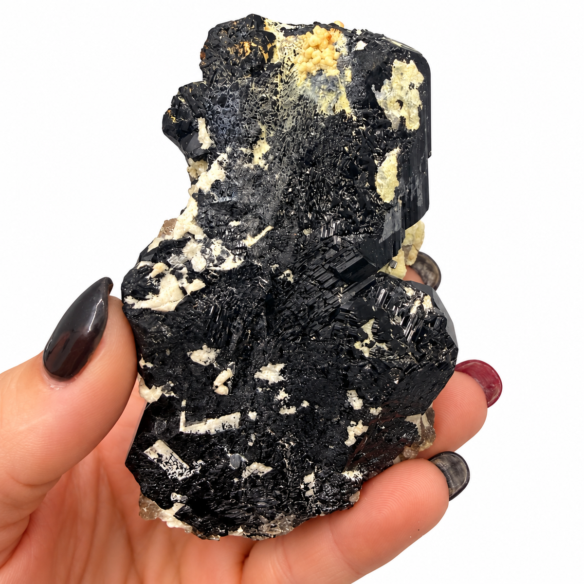 Pakistan black tourmaline mineral specimen, alternate view - Magick Souls