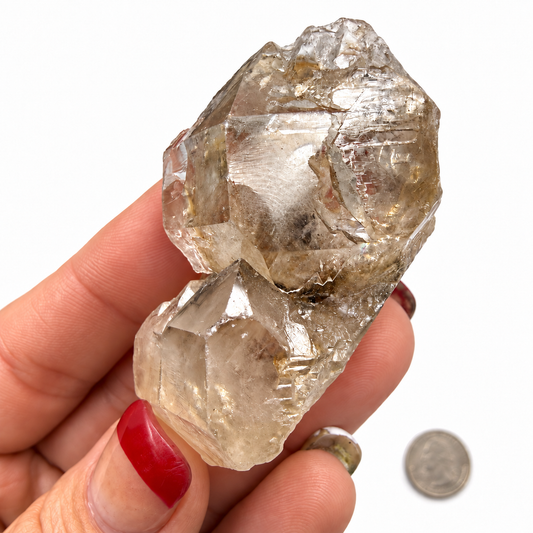 Elestial Quartz Point — Natural Brazilian Skeletal Quartz Crystal for Transformation & Spiritual Growth