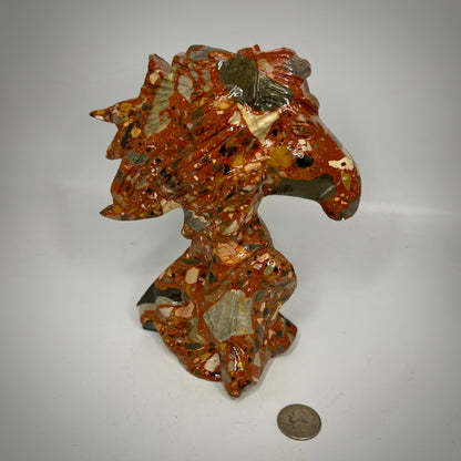 Brecciated Jasper Horse Head Carving