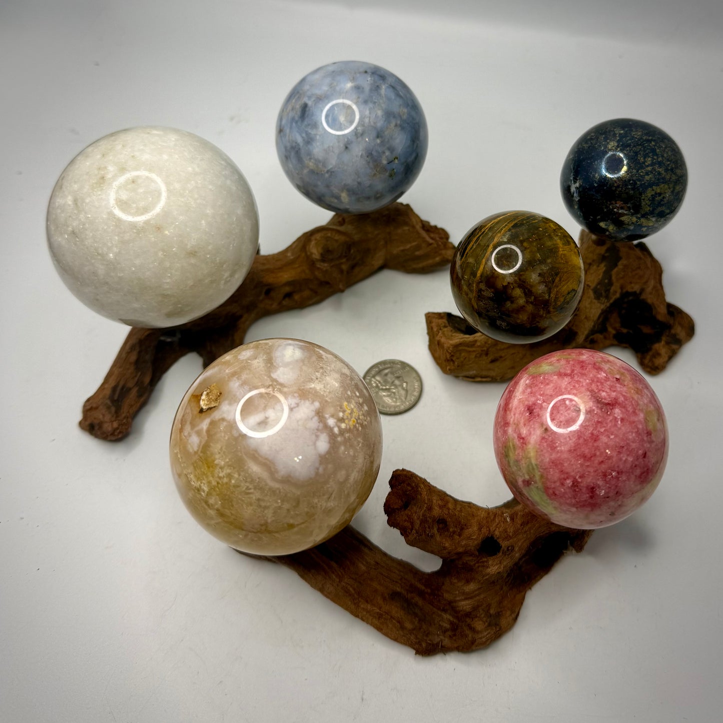 Driftwood Crystal Sphere Stands