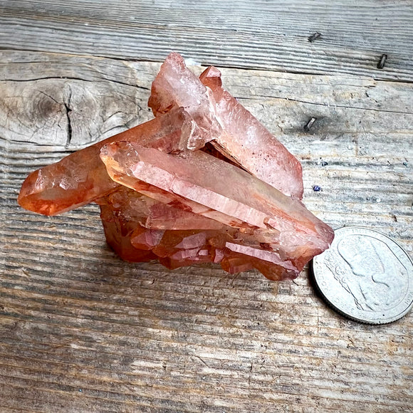 Red Hematoid Orange Tangerine Quartz Cluster