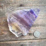 Rainbow Fluorite Flat Base One Side Polished Slab