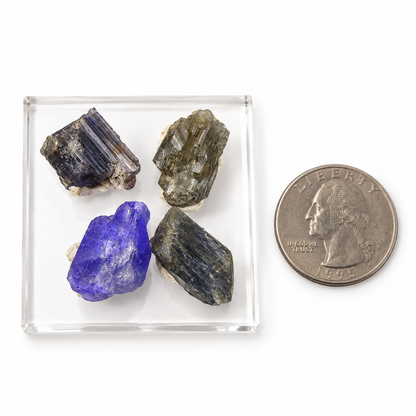 Grade A natural tanzanite crystal set detail - Magick Souls