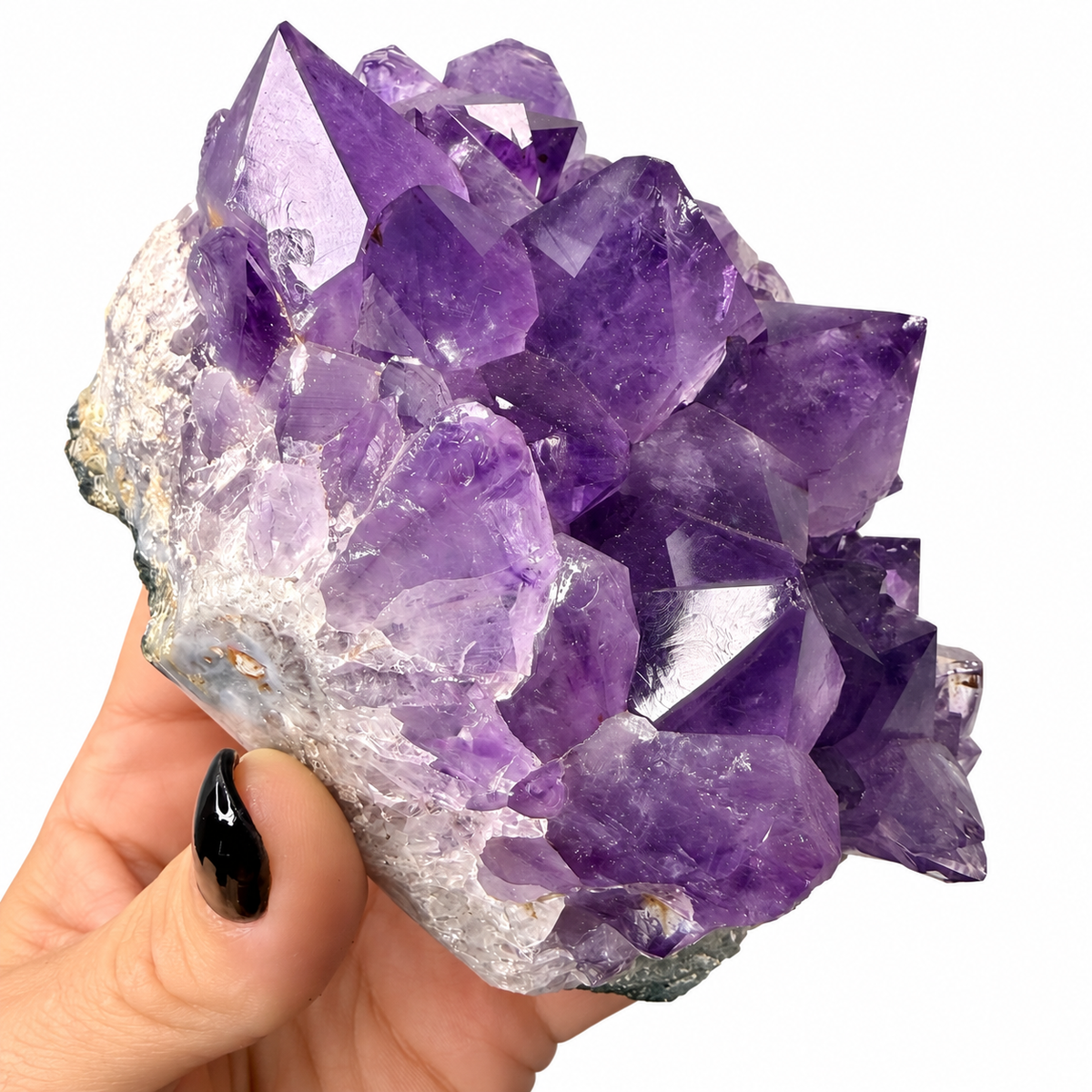 Large terminated amethyst points close-up - Magick Souls