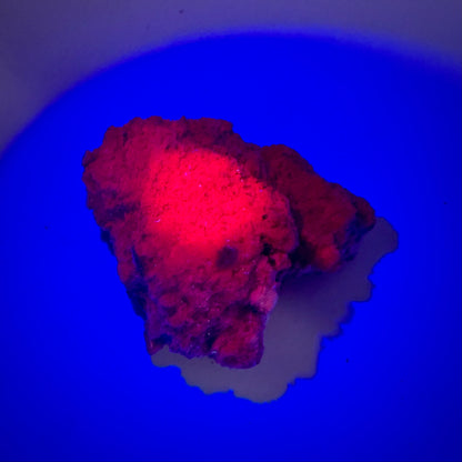 Honeycomb Ruby Raw Mineral Specimen – Natural Red Corundum, UV Reactive
