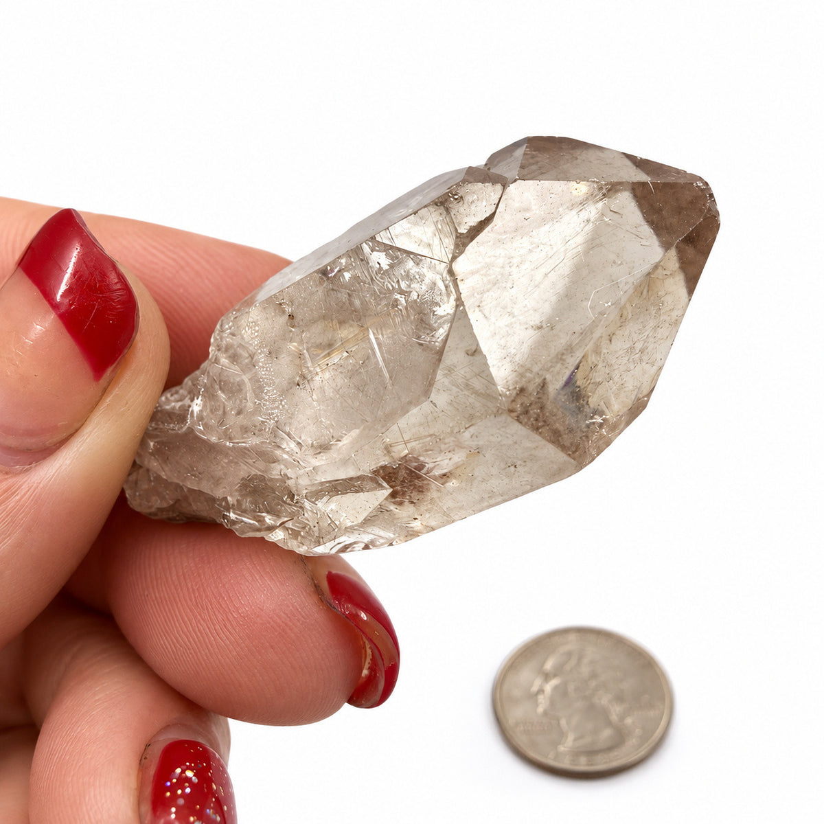 Elestial Quartz Point — Natural Brazilian Skeletal Quartz Crystal for Transformation & Spiritual Growth