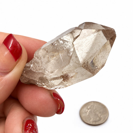 Elestial Quartz Point — Natural Brazilian Skeletal Quartz Crystal for Transformation & Spiritual Growth
