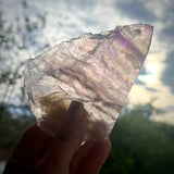 Rainbow Fluorite Flat Base One Side Polished Slab