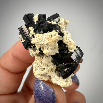 Natural Schorl Tourmaline with Hyalite Opal & Smoky Quartz – Namibia Rocks & Fossils
