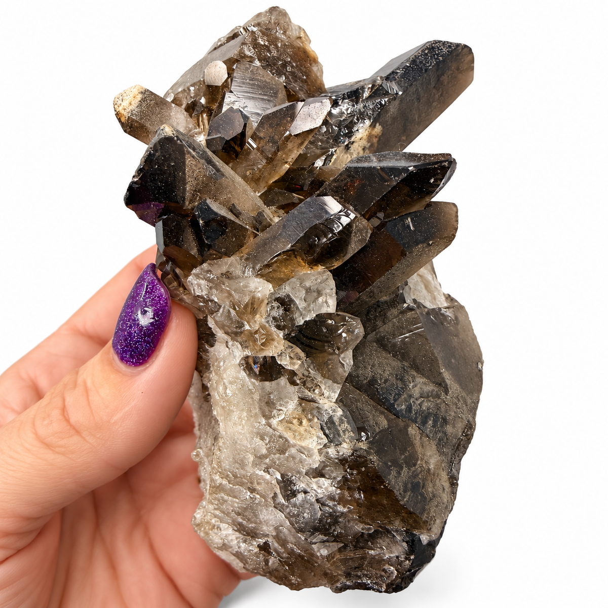 Smoky Quartz Crystal Cluster – Natural Multi-Point Specimen, One of a Kind