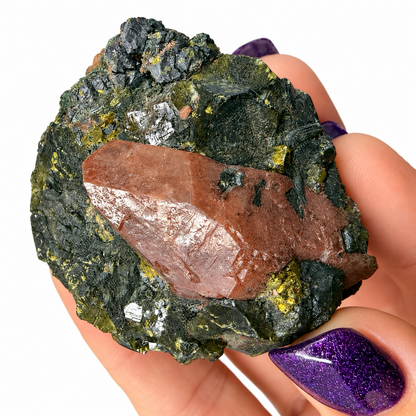 Hematite Quartz with Epidote and Pyrite – One of a Kind Mineral Specimen