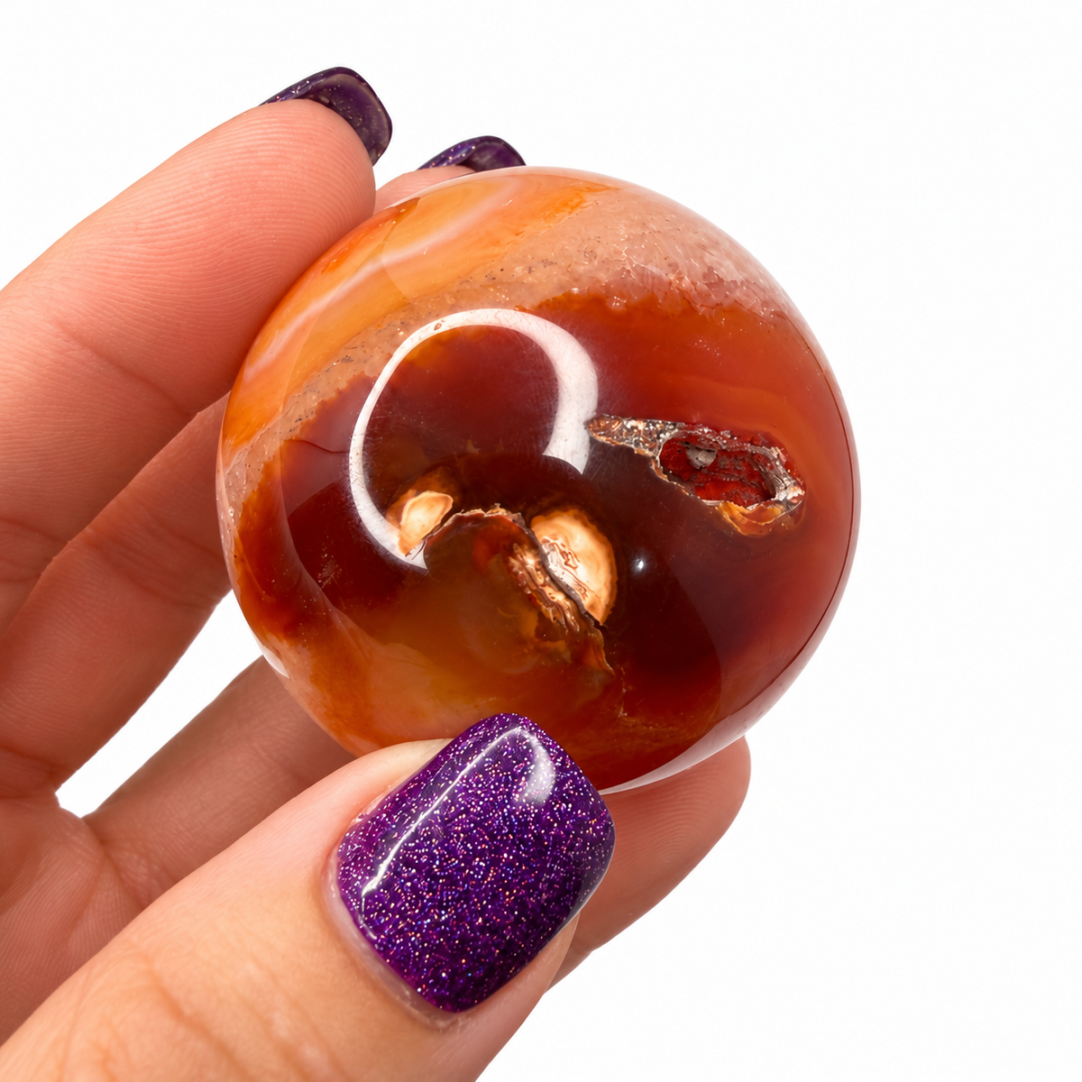 Carnelian Sphere – 45mm Polished