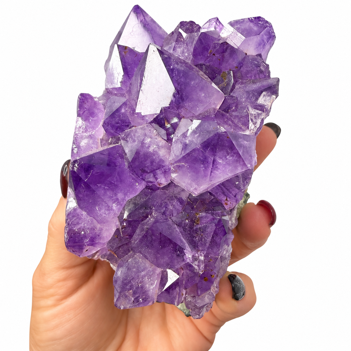 Brazilian amethyst cluster size view, one of a kind - Magick Souls