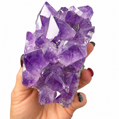 Brazilian amethyst cluster size view, one of a kind - Magick Souls