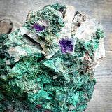 Mexican Malachite and Fluorite UV Mineral Specimen