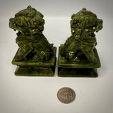 Protective Chinese Foo Dog Jade Carving Pair - A Symbol of Good Luck and Protection Magick Souls