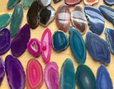 Agate Slice (2.5 3.5 Inches Long) Size # 1 Grade A Oblong Natural Crystal Slab Polished Sliced Agates Escort Place Card