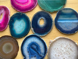Agate Slice (4 4.5 Inches Long) Size #4 Grade A Round Natural Crystal Slab Polished Sliced Agates Escort Place Card