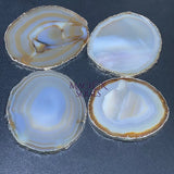 Agate Slice Coaster Silver Plated (4 5 Inches) Grade A Escort Place Cards Wholesale Decor items