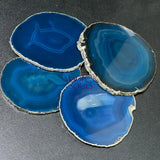 Agate Slice Coaster Silver Plated (4 5 Inches) Grade A Escort Place Cards Wholesale Decor items