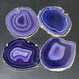 Agate Slice Coaster Silver Plated (4 5 Inches) Grade A Escort Place Cards Wholesale Decor items
