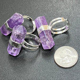Amethyst Crystal Point Adjustable Ring (Silver Plated) Costume Jewelry Supply Jewelry > Bracelets > Cuff Bracelets