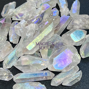 Angel Aura Clear Quartz Crystal Rough Raw Points Bulk Wholesale Lot Home & Living > Home Decor > Home Accents > Rocks &