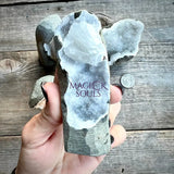 Apophyllite Chalcedony Cluster Natural Self Standing Geode Freeform - Magick Souls