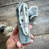 Apophyllite Chalcedony Cluster Natural Self Standing Geode Freeform - Magick Souls