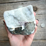 Apophyllite Chalcedony Cluster Natural Self Standing Geode Freeform - Magick Souls