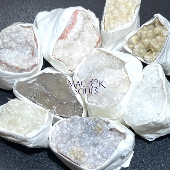 Assorted Mixed Druzy Crystal Clusters (By The Piece or Pound) Wholesale Home & Living > Home Decor > Home Accents >