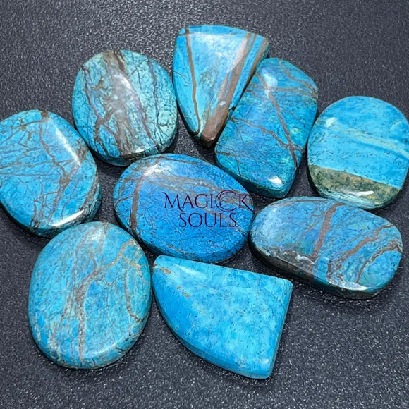 Azurite (Blue Bice) Cabochons Mixed Shapes And Sizes Bulk Wholesale Gemstone Jewelry Supply Craft Supplies & Tools >