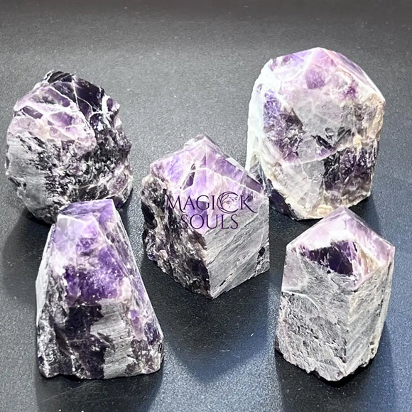 Banded Amethyst Crystal Point Tower Carving Gemstone Home Decor Supply Home & Living > Home Decor > Home Accents >