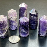 Banded Purple Amethyst Crystal Point Tower Obelisk Carving Wholesale Home & Living > Home Decor > Home Accents > Rocks