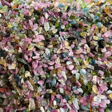 Bicolored Multicolored Tourmaline Crystal Chips (1 LB) Confetti Small Tiny Crystal Gemstones Green Blue Black