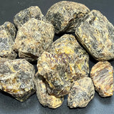 Black Amber Fossilized Tree Resin Mixed Sizes Rough Raw Stones (By The Piece or Pound)(UV Reactive) Wholesale Home &
